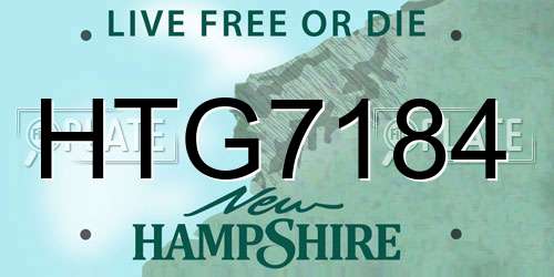 HTG7184 New Hampshire License Plate