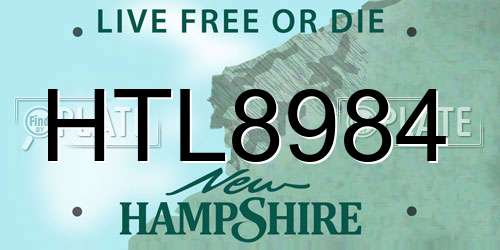 HTL8984 New Hampshire License Plate