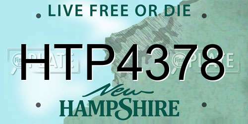 HTP4378 New Hampshire License Plate