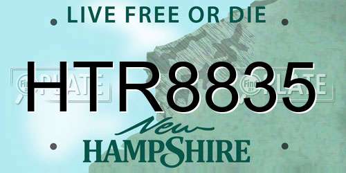 HTR8835 New Hampshire License Plate
