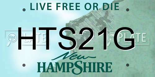 HTS21G New Hampshire License Plate