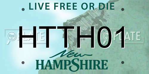 HTTH01 New Hampshire License Plate