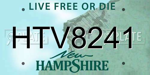 HTV8241 New Hampshire License Plate