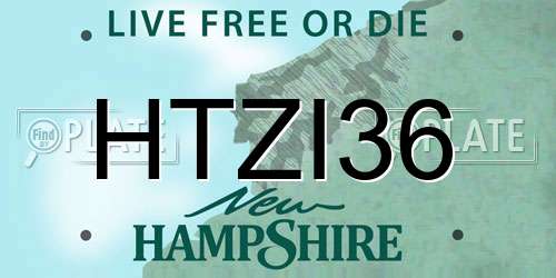 HTZI36 New Hampshire License Plate