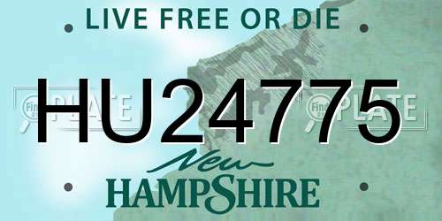 HU24775 New Hampshire License Plate