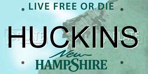HUCKINS New Hampshire License Plate
