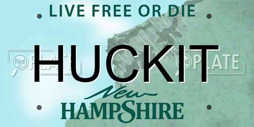 HUCKIT New Hampshire License Plate