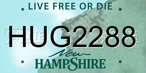 HUG2288 New Hampshire License Plate