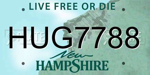 HUG7788 New Hampshire License Plate