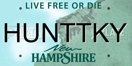 HUNTTKY New Hampshire License Plate