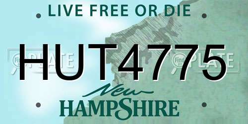 HUT4775 New Hampshire License Plate
