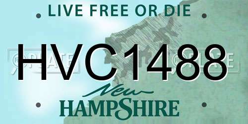 HVC1488 New Hampshire License Plate