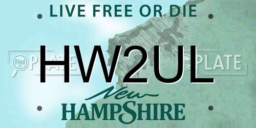 HW2UL New Hampshire License Plate