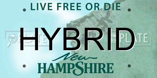 HYBRID New Hampshire License Plate