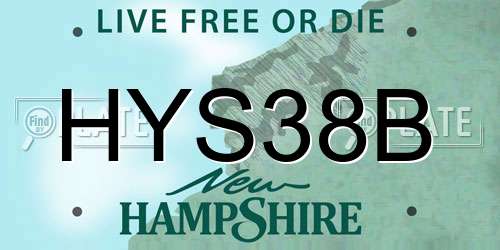 HYS38B New Hampshire License Plate