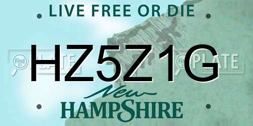 HZ5Z1G New Hampshire License Plate