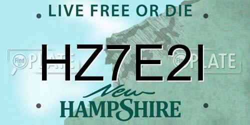 HZ7E2I New Hampshire License Plate
