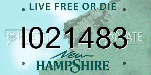 I021483 New Hampshire License Plate