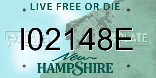 I02148E New Hampshire License Plate