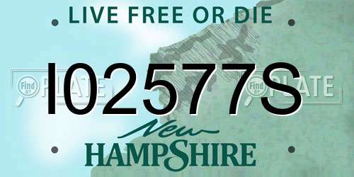 I02577S New Hampshire License Plate