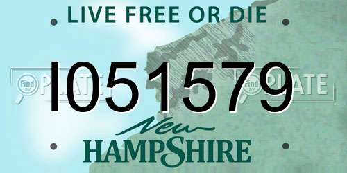 I051579 New Hampshire License Plate