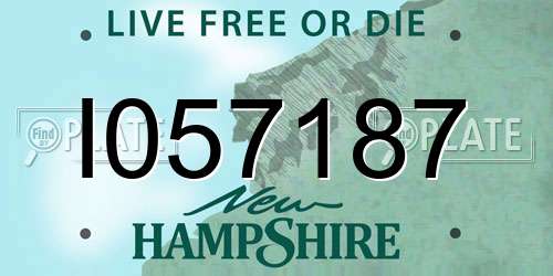 I057187 New Hampshire License Plate