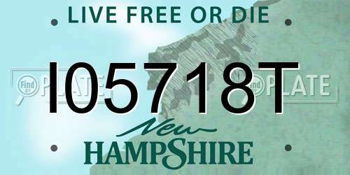 I05718T New Hampshire License Plate