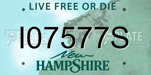 I07577S New Hampshire License Plate