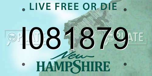 I081879 New Hampshire License Plate