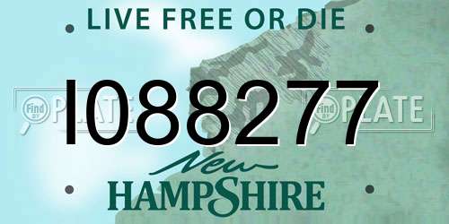 I088277 New Hampshire License Plate