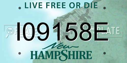 I09158E New Hampshire License Plate