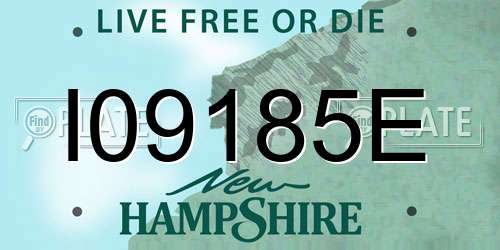 I09185E New Hampshire License Plate