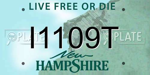 I1109T New Hampshire License Plate