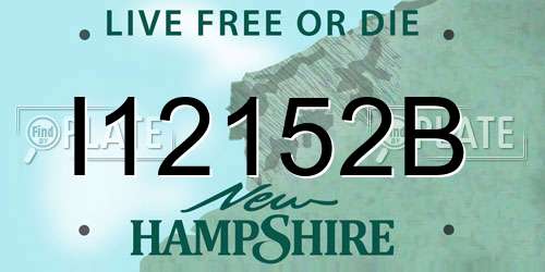 I12152B New Hampshire License Plate