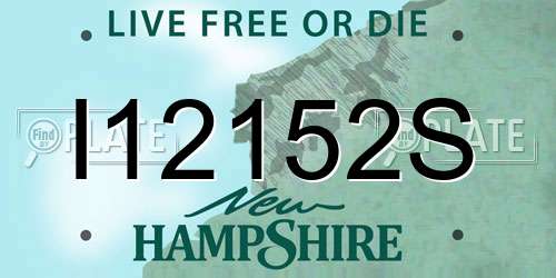 I12152S New Hampshire License Plate