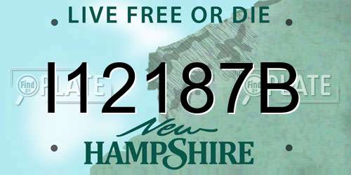 I12187B New Hampshire License Plate