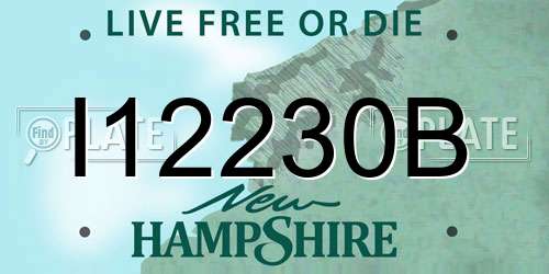 I12230B New Hampshire License Plate