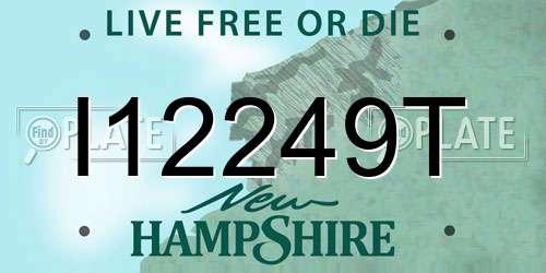 I12249T New Hampshire License Plate