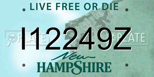 I12249Z New Hampshire License Plate