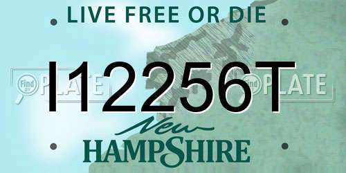 I12256T New Hampshire License Plate