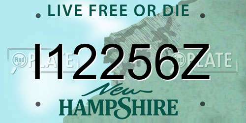 I12256Z New Hampshire License Plate