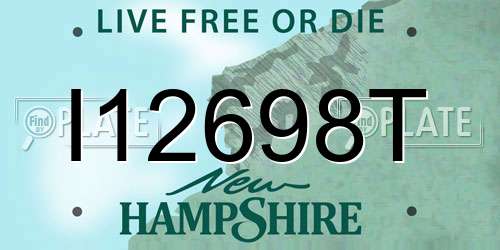 I12698T New Hampshire License Plate