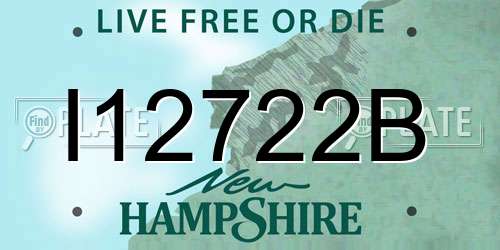 I12722B New Hampshire License Plate