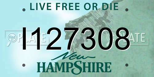 I127308 New Hampshire License Plate