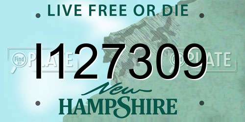 I127309 New Hampshire License Plate