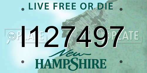 I127497 New Hampshire License Plate