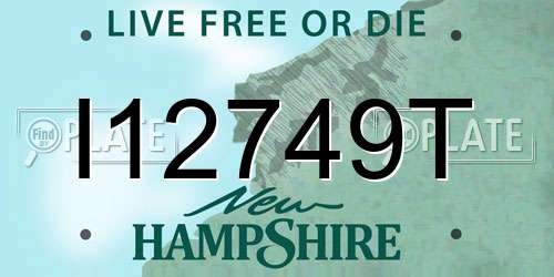 I12749T New Hampshire License Plate