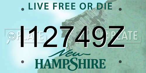 I12749Z New Hampshire License Plate