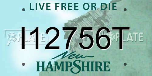 I12756T New Hampshire License Plate