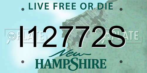 I12772S New Hampshire License Plate